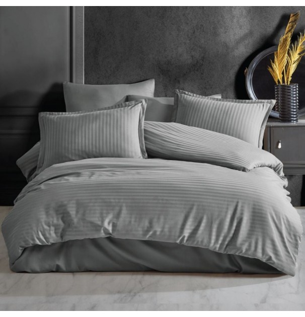 Lenjerie De Pat Pentru 1 Persoana, Bumbac Damasc 100%, 3 Piese, Cearceaf Pat 160X240, Cearceaf Pilota 150X220, Fete De Perne 50X70, Gri Lenjerie De Pat Pentru 1 Persoana, Bumbac Damasc 100%, 3 Piese, Cearceaf Pat 160X240, Cearceaf Pilota 150X220, Fete De Perne 50X70, Gri