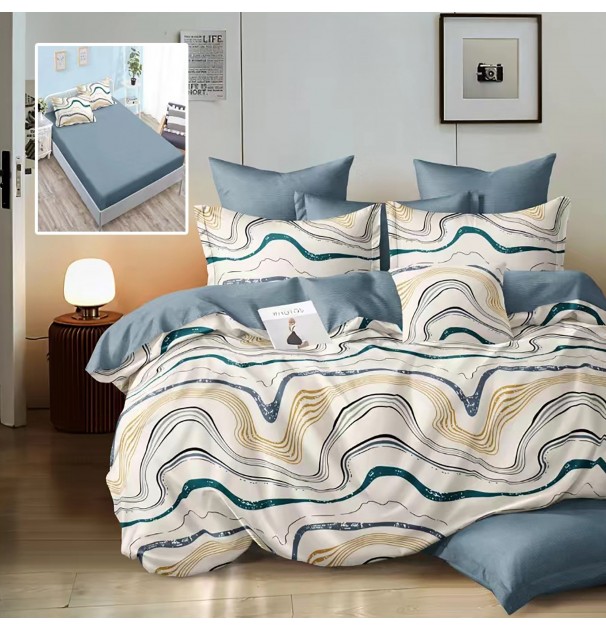 Lenjerie De Pat Finet 6 Piese, Cearceaf Pat Cu Elastic, Cearceaf Pilota 200X230, 2 Fete Perna 50X70, 2 Fete Perna 70X70, Extra Hf6P187 Lenjerie De Pat Finet 6 Piese, Cearceaf Pat Cu Elastic, Cearceaf Pilota 200X230, 2 Fete Perna 50X70, 2 Fete Perna 70X70, Extra Hf6P187