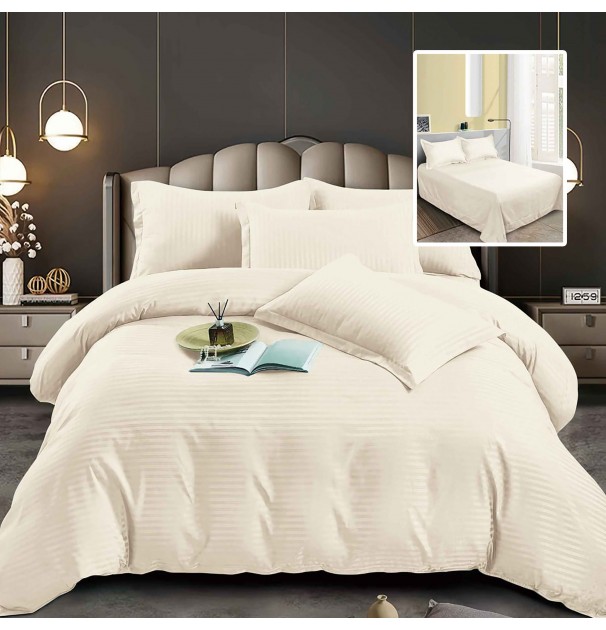 Set Lenjerie De Pat Pentru 2 Persoane Xxl, Bumbac Damasc Policotton, 4 Piese, Cearceaf Pat 230X260, Cearceaf Pilota 230X200, Fete De Perne 50X70 X 2, Crem Set Lenjerie De Pat Pentru 2 Persoane Xxl, Bumbac Damasc Policotton, 4 Piese, Cearceaf Pat 230X260, Cearceaf Pilota 230X200, Fete De Perne 50X70 X 2, Crem
