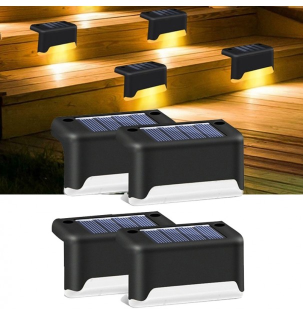 Set 4 X Lampa Solara Estetica Exterioara Pentru Gard Sau Scari