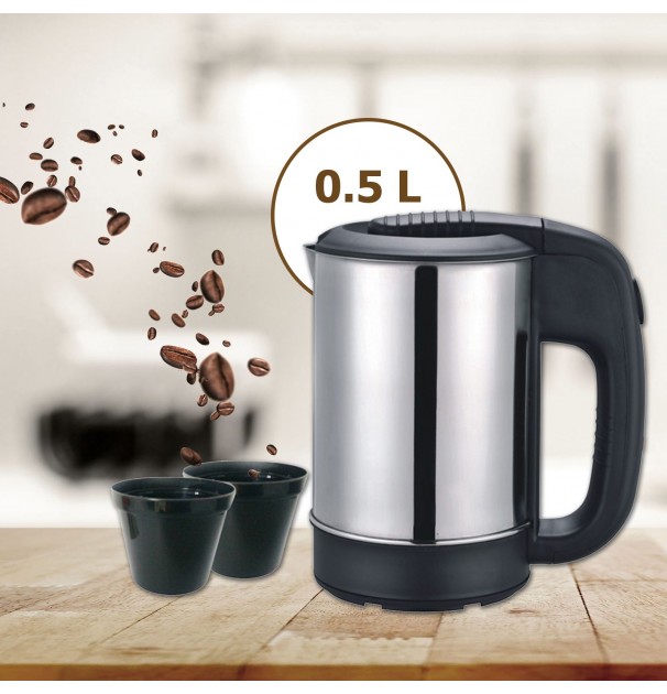 Termos Electric, Fierbator Auto Cu 2 Cani, Alimentare 12V, Putere 250W, Volum 500Ml