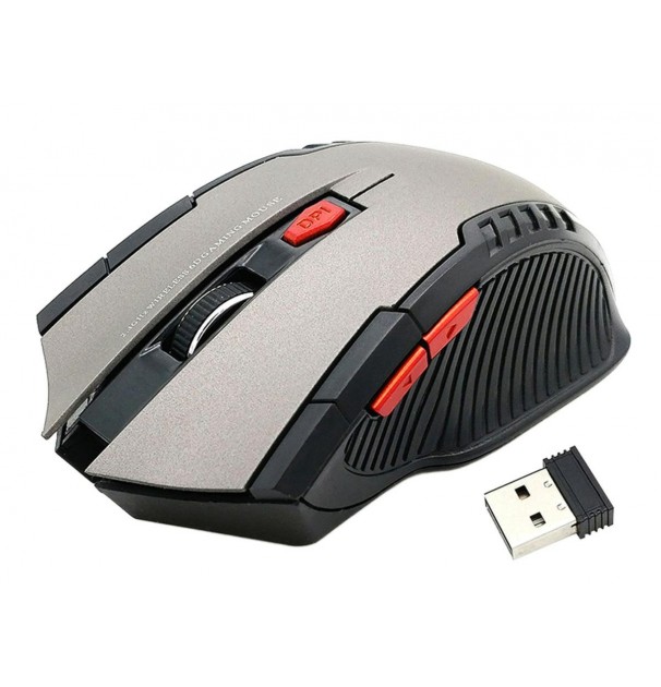 Mouse Optic Gaming Wireless, 1600 Dpi, Culoare Silver