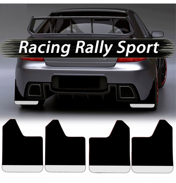 Set 4 Aparatori Noroi Sport Din Cauciuc Pentru Autoturisme, Universale,  Model Silver, Dimensiune 30 X 23Cm