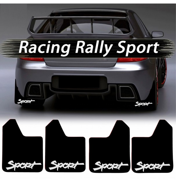 Set 4 Aparatori Noroi Sport Din Cauciuc Pentru Autoturisme, Universale,  Model Sport, Dimensiune 30 X 23Cm