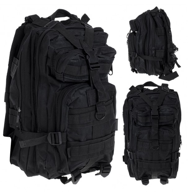 Rucsac Tactic Militar, Culoare Negru, Capacitate 25L