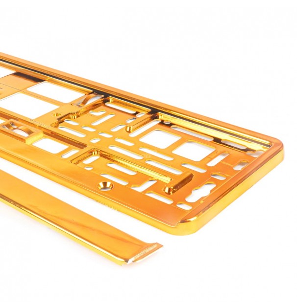 Suport Numar Inmatriculare Din Plastic, Calitate Premium, Culoare Orange