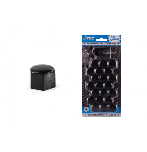 Set Capace Prezoane 19 Mm, Culoare Negru