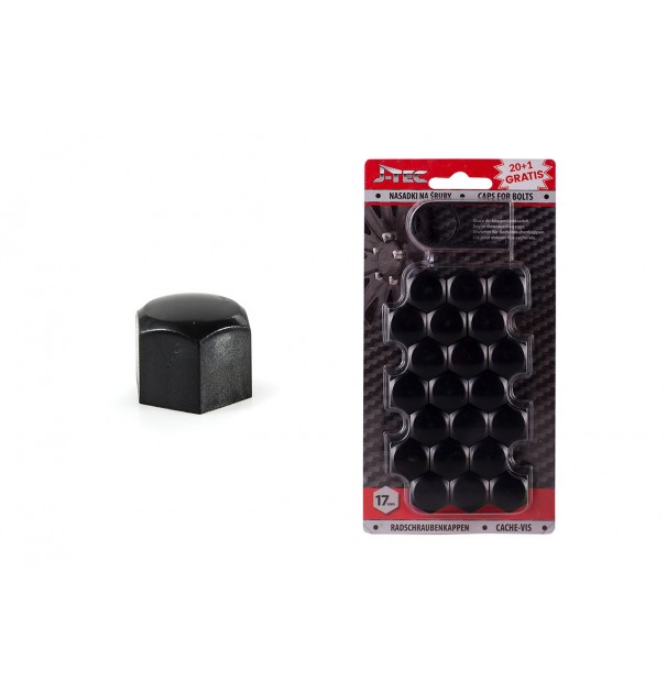 Set Capace Prezoane 17 Mm, Culoare Negru