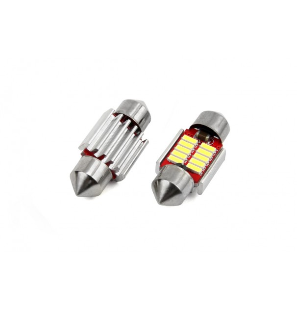 Set Becuri Auto Cu Led Canbus Sofit Compatibil C5W 10 Smd 31Mm Alb 12/24V, Destinat Competitiilor Auto Sau Off-Road