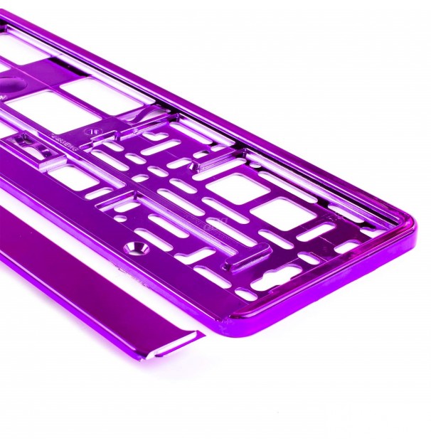 Suport Numar Inmatriculare Din Plastic, Calitate Premium, Culoare Violet