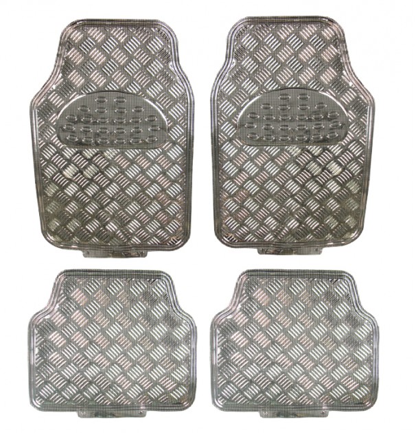 Covorase Auto Universale, Model Diamond, Culoare Crom Carbon