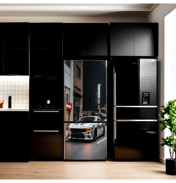 Folie Imprimata Color Pentru Decor Frigider, Dimensiune 200 X 90Cm, NutuShopAll