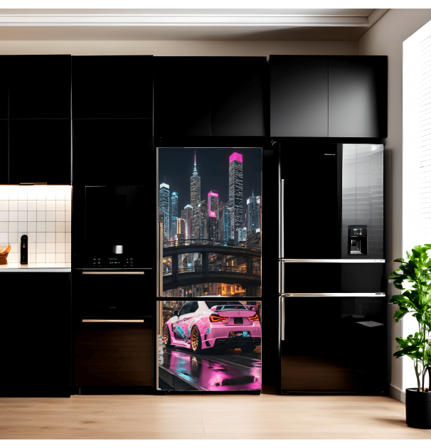 Folie Imprimata Color Pentru Decor Frigider, Dimensiune 200 X 90Cm, NutuShopAll