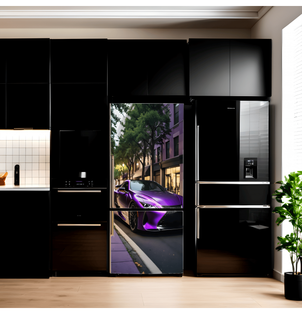 Folie Imprimata Color Pentru Decor Frigider, Dimensiune 200 X 90Cm, NutuShopAll