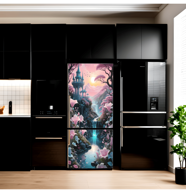 Folie Imprimata Color Pentru Decor Frigider, Dimensiune 200 X 90Cm, NutuShopAll