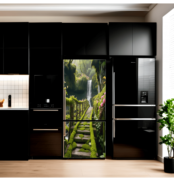 Folie Imprimata Color Pentru Decor Frigider, Dimensiune 200 X 90Cm, NutuShopAll