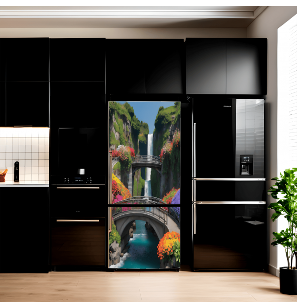 Folie Imprimata Color Pentru Decor Frigider, Dimensiune 200 X 90Cm, NutuShopAll