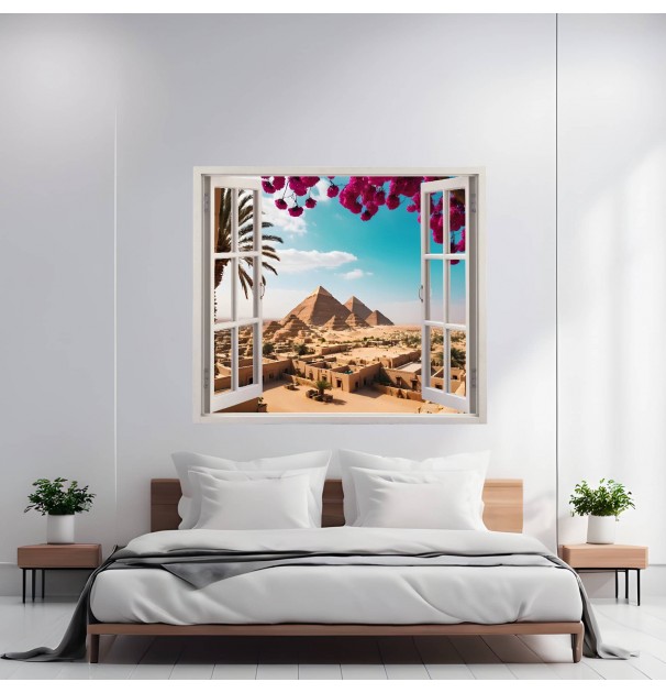 Folie Imprimata Color Pentru Decor Perete Locuinta, Dimensiune 125 X 110Cm, Model: View To Haven 06