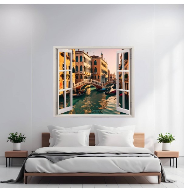 Folie Imprimata Color Pentru Decor Perete Locuinta, Dimensiune 125 X 110Cm, Model: View To Haven 28