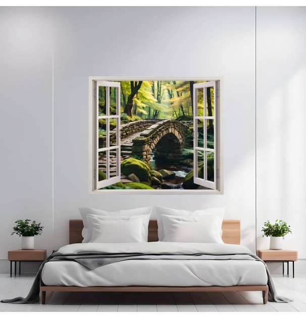 Folie Imprimata Color Pentru Decor Perete Locuinta, Dimensiune 125 X 110Cm, Model: View To Haven 31