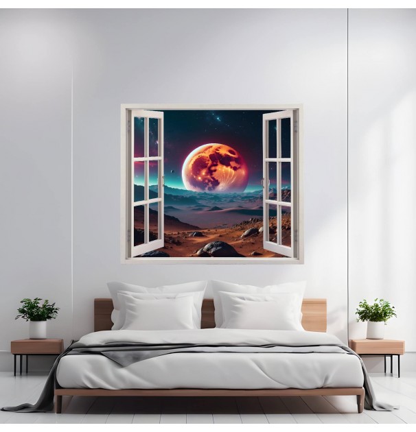 Folie Imprimata Color Pentru Decor Perete Locuinta, Dimensiune 125 X 110Cm, Model: View To Haven 33