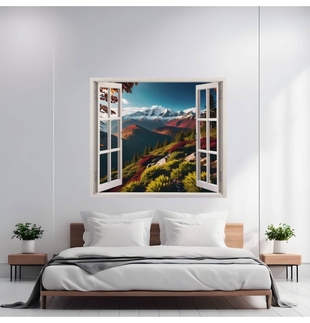 Folie Imprimata Color Pentru Decor Perete Locuinta, Dimensiune 125 X 110Cm, Model: View To Haven 34