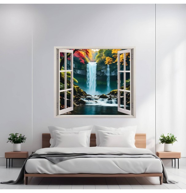 Folie Imprimata Color Pentru Decor Perete Locuinta, Dimensiune 125 X 110Cm, Model: View To Haven 38