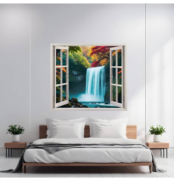 Folie Imprimata Color Pentru Decor Perete Locuinta, Dimensiune 125 X 110Cm, Model: View To Haven 39