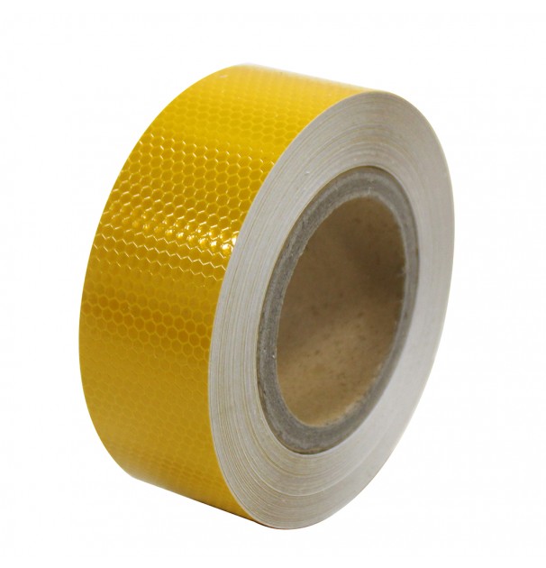 Banda Reflectorizanta Adeziva Tip Fagure - Galbena (Rola 5Cm X 25M)