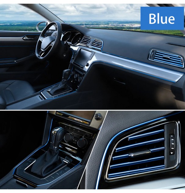 Banda Decor Interior Crom Tuning, 5M, Albastru