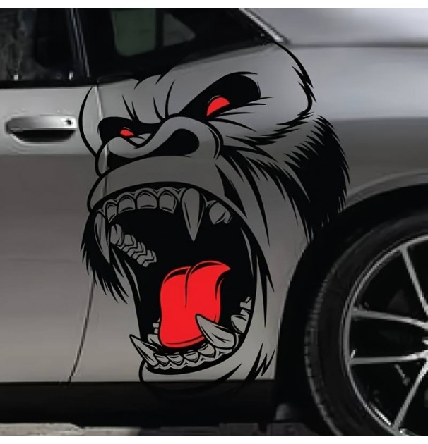 Set 2 Stickere Autoadezive Tuning In Doua Culori, Model 