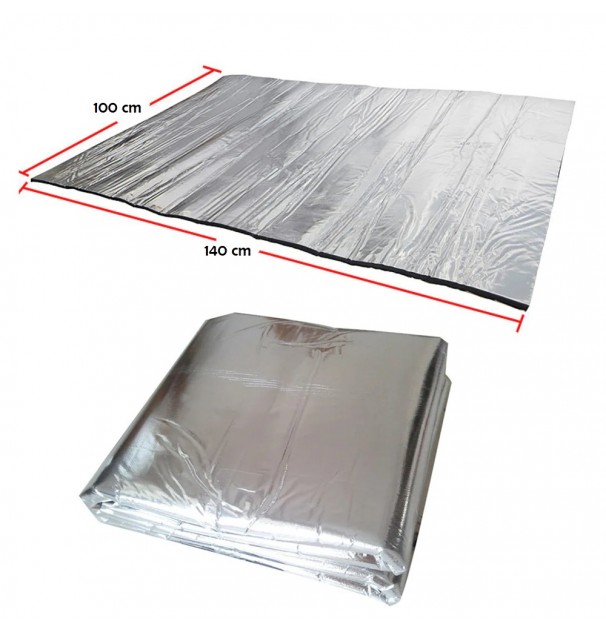 Material Insonorizant Auto Cu Strat Din Aluminiu, Dimensiune 140Cm X 100 Cm X 6Mm