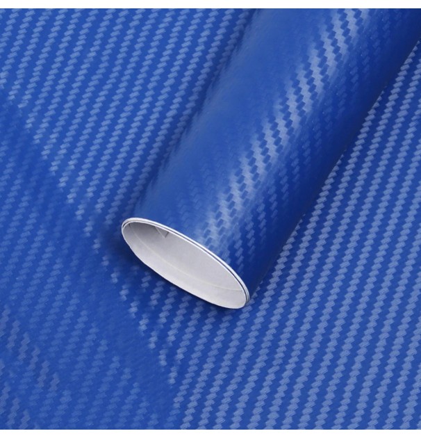 Folie Colantare Auto Carbon 3D - Albastru (3M X 1,27M)