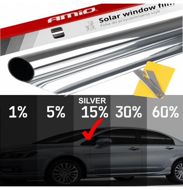 Folie Tip Oglinda Pentru Geamuri Silver 0.5X3M(15%)