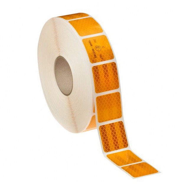 Banda Reflectorizanta Adeziva Intrerupta Pentru Prelate - Galbena (Rola 5Cm X 45M)