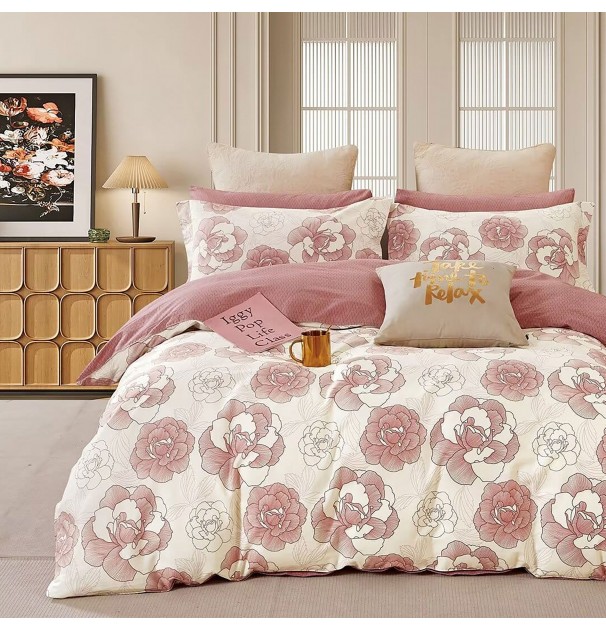 Lenjerie De Pat Percale 2Pxxl, 4 Piese, Cearceaf Pat Clasic 240Cm X 260Cm, Cearceaf Pilota 200Cm X 230Cm, 2 Fete Perna 50 X 70, Prc97