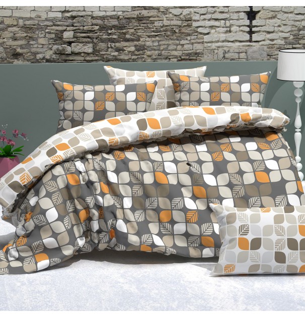 Lenjerie De Pat 4 Piese, Bumbac Ranforce, Cearceaf Pat Clasic, Cearceaf Pilota 200X230, 2 Fete Perna 50X70, 2 Fete Perna 70X70, Rnfn 274