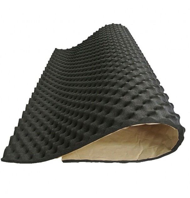 Material Insonorizant Auto Adeziv Reliefat, Dimensiune 80Cm X 50Cm X 15Mm, Culoare Neagra