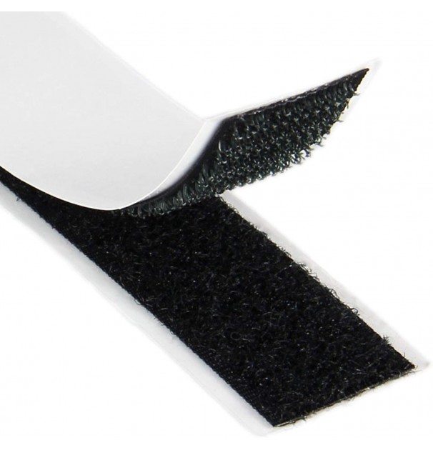 Banda Velcro Autoadeziva, Dimensiuni 30Mm Latime X 100Cm Lungime, Culoare Neagra