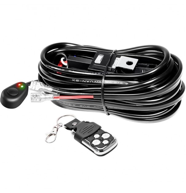 Cablaj Pentru Proiectoare Led Cu Telecomanda, Functii Strobo, Relee Si Sigurante Incluse, Alimentare 12V