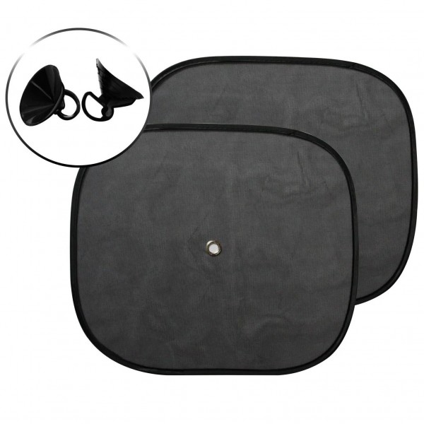 Set 2 Buc. Jaluzele Pentru Geamurile Laterale, Dimensiune 44 X 38Cm, Culoare Neagra