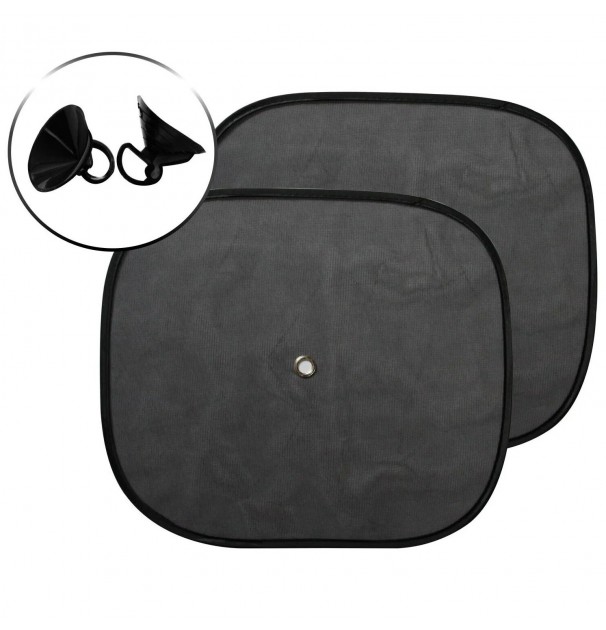 Set 2 Buc. Jaluzele Pentru Geamurile Laterale, Dimensiune 44 X 38Cm, Culoare Neagra