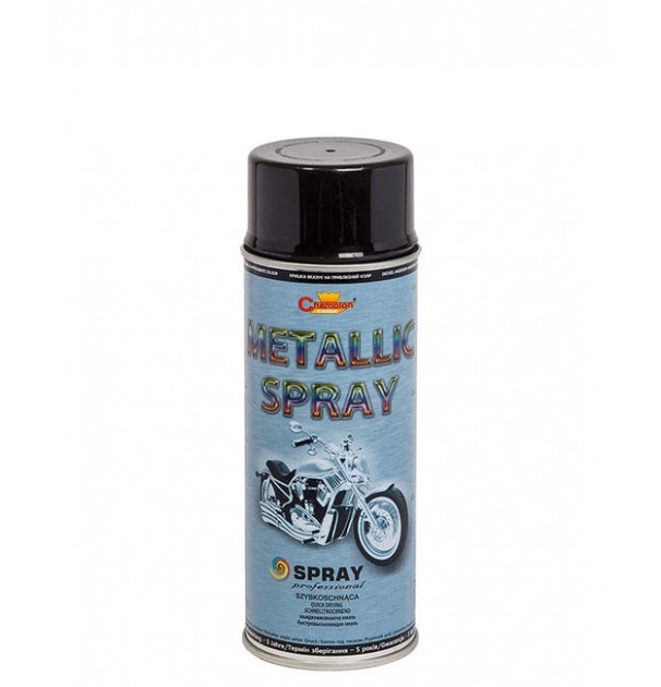 Spray Vopsea 400Ml Metalizat Acrilic Negru Champion Color Spray Vopsea 400Ml Metalizat Acrilic Negru Champion Color